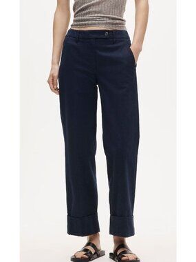 J. Crew Tall Cuffed Chino Pants Women's Size 10 T in Navy Blue New With Tags!